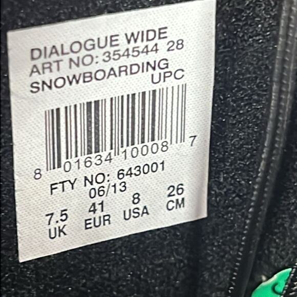 SALOMON DIALOGUE WIDE ART SNOWBOARD BOOTS SIZE 8 - Picture 8 of 11